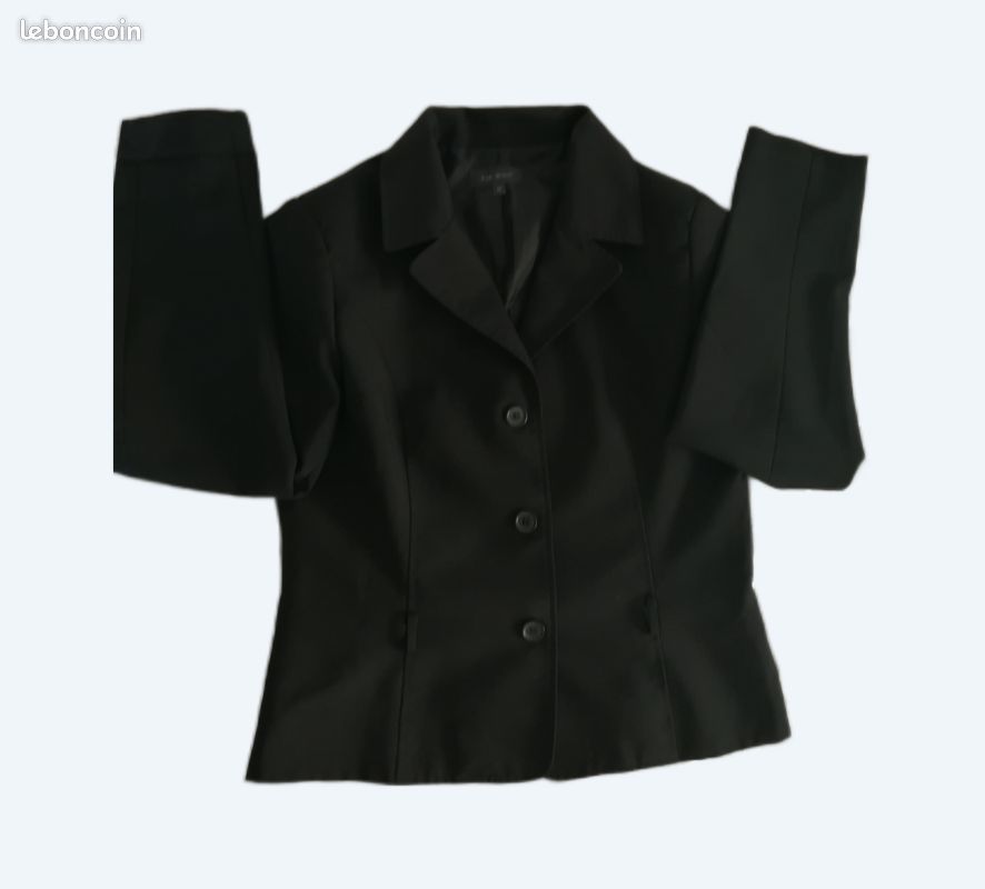 Veste Courte Hiver Noir Et Blanc - Taille 40 - Style Pied-de-poule - Mystic
