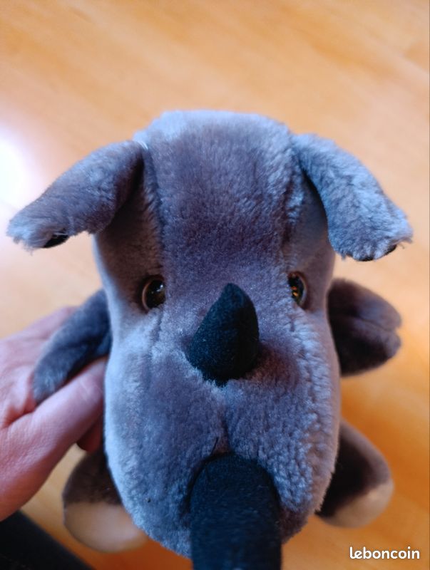 Peluche marionnette rhinocéros NEUF (image 4)