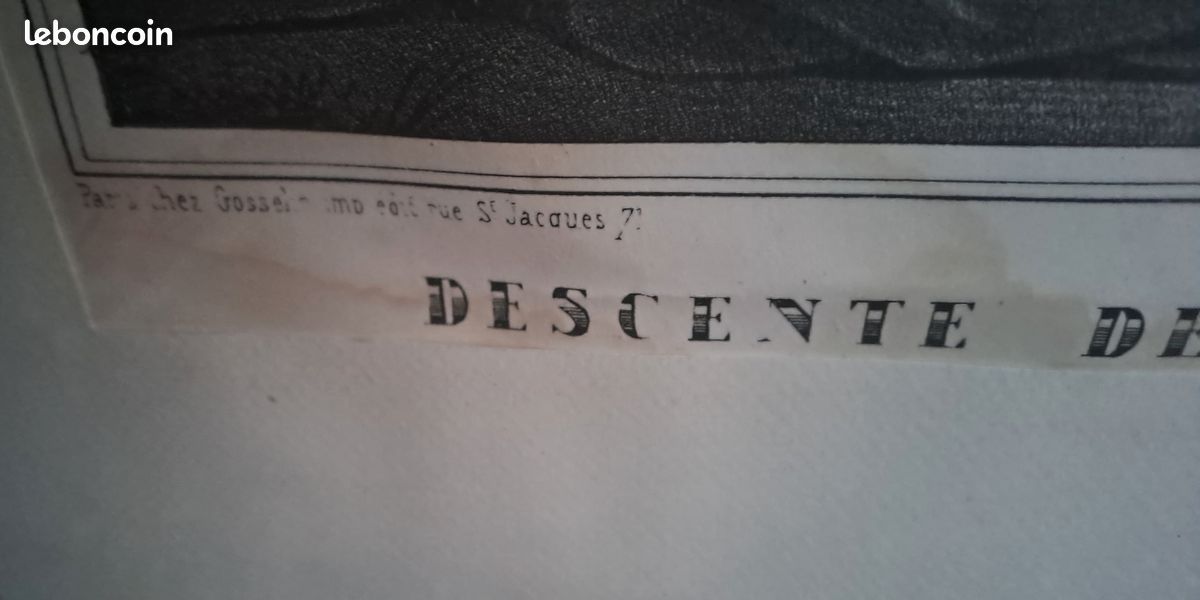 Lithographie "descente croix" de jésus (image 3)