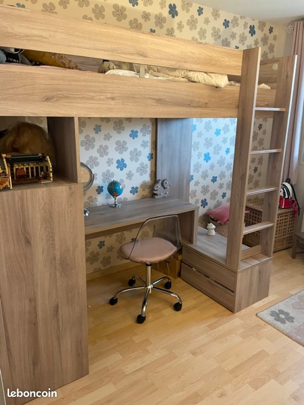 Lit bureau mezzanine enfant Camif - Mobilier enfant