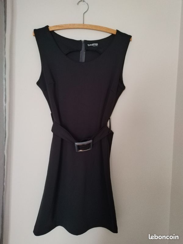 Robe chasuble gris anthracite, S, Talia Benson, peu portée, comme neuve (image 1)