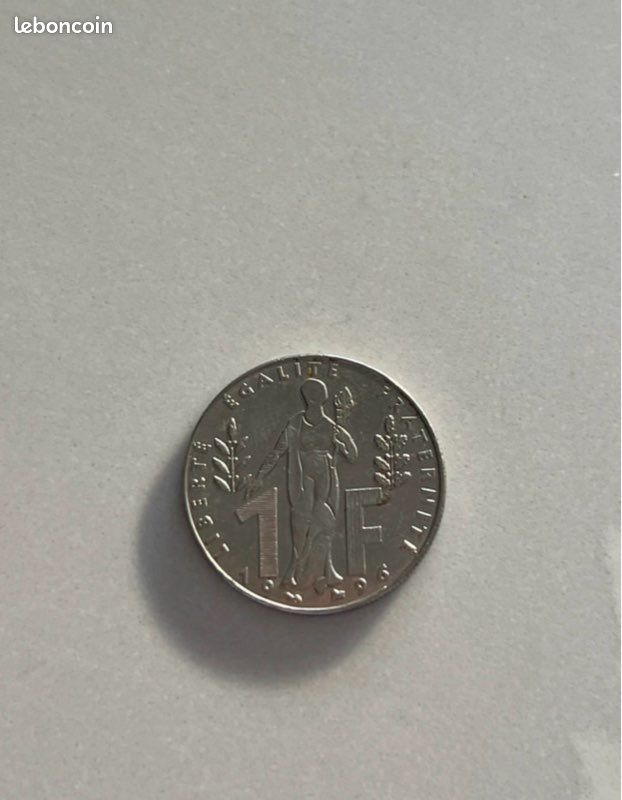 Collection, ancien, vintage Lot pièces 1 francs jaques rueff 1996, Charles de Gaulle 1958-1988 (image 7)
