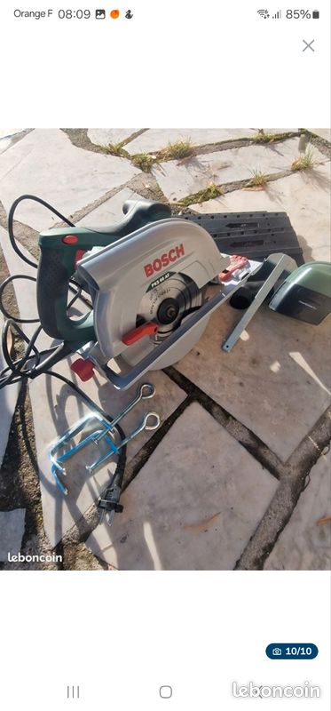 Bosch Home and Garden Scie circulaire filaire - PKS 66 AF (1600W, livrée avec lame de scie bois, emballage carton), Vert, PKS 66 AF plus rail de guidage (image 10)