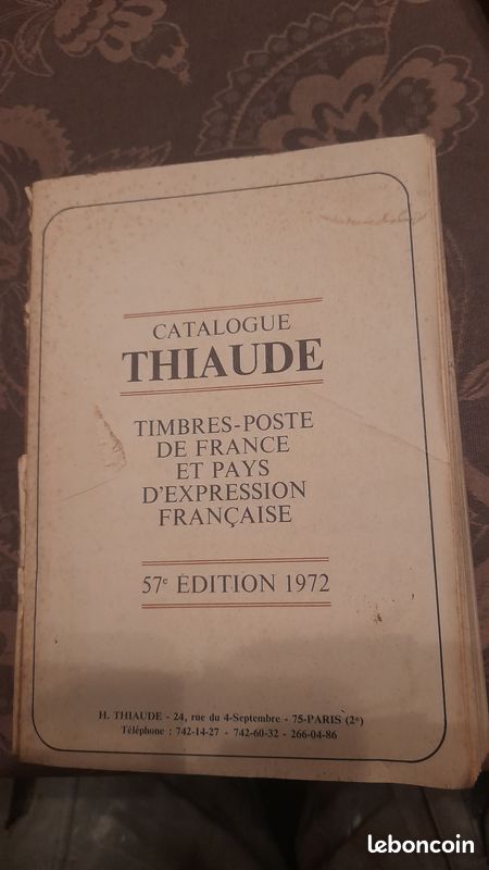 Livre catalogue thiaude timbres poste (image 1)