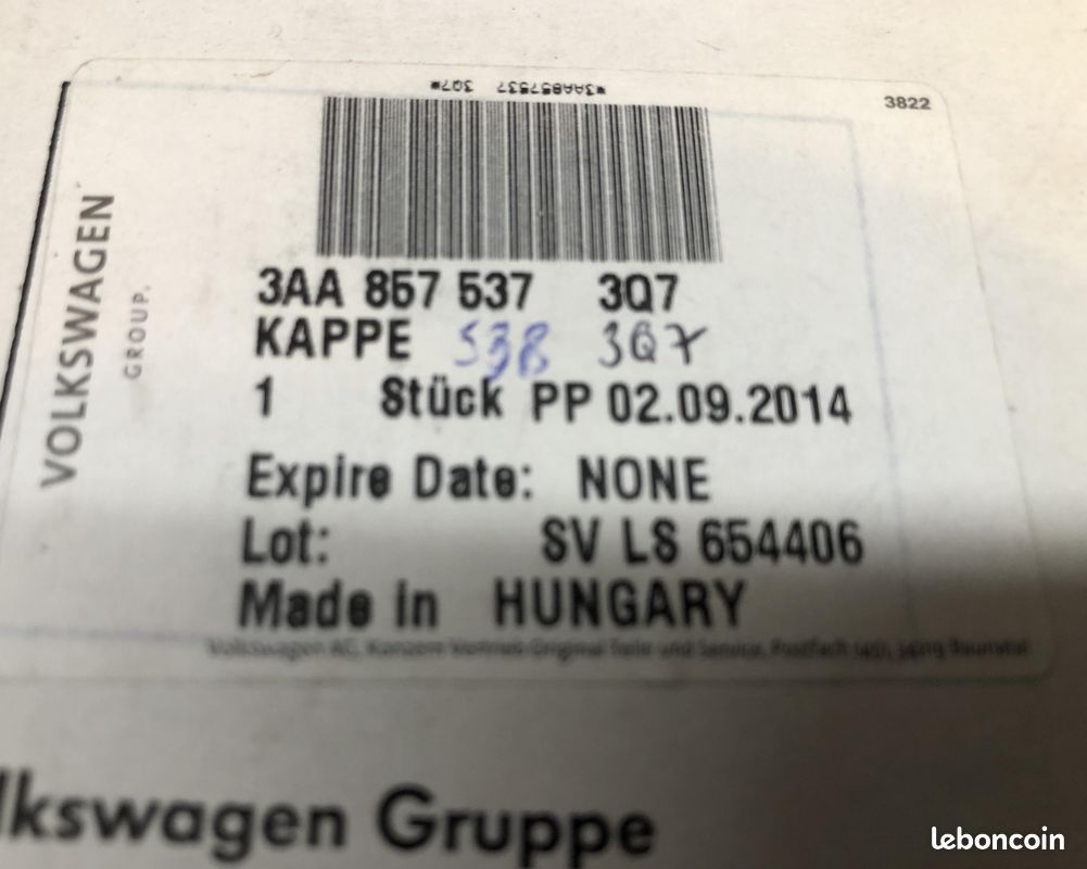Coques de rétroviseur Volkswagen "type Alu" (image 3)