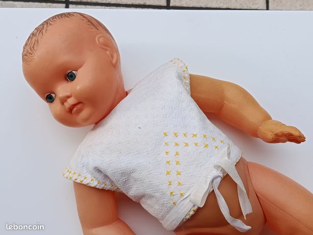 ANCIENNE POUPÉE 54 Cm Petit COLIN N°2 Yeux Fermant Quelques