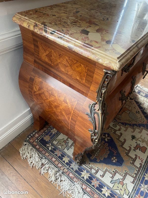 Commode ancienne style Louis XV décoration château (image 3)