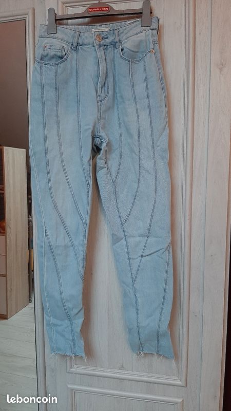 Jean taille haute original bleu pimkie femme 34 (image 3)