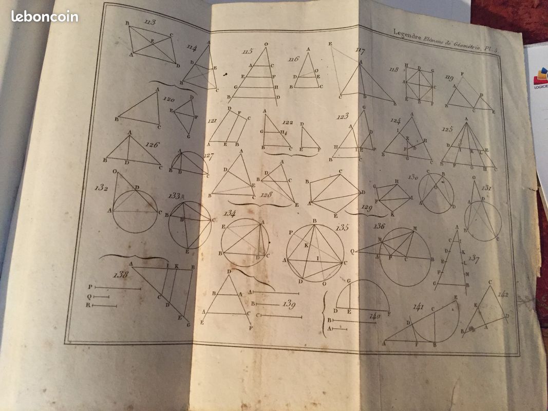 Ancien traité Elements de géométrie 1790 (image 2)
