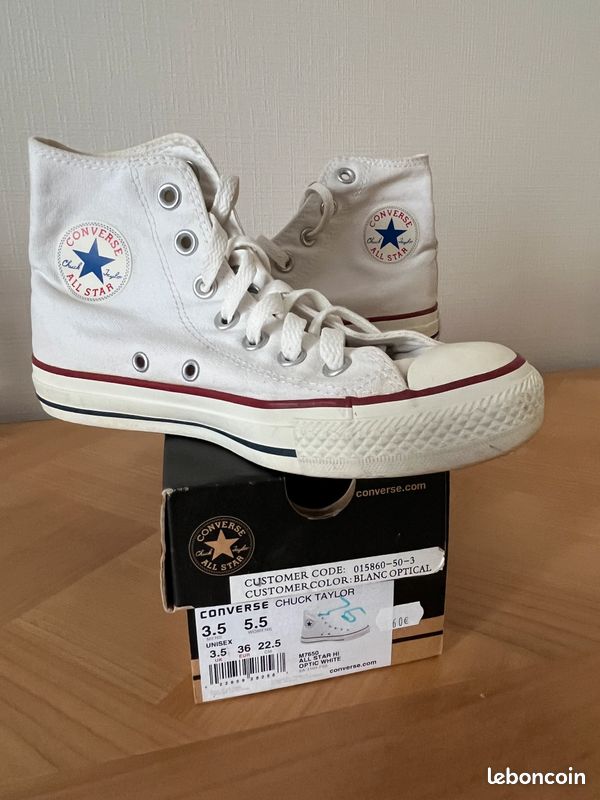 Converse Haute Blanche Converse Femme 36 Blanche Converse Chuck