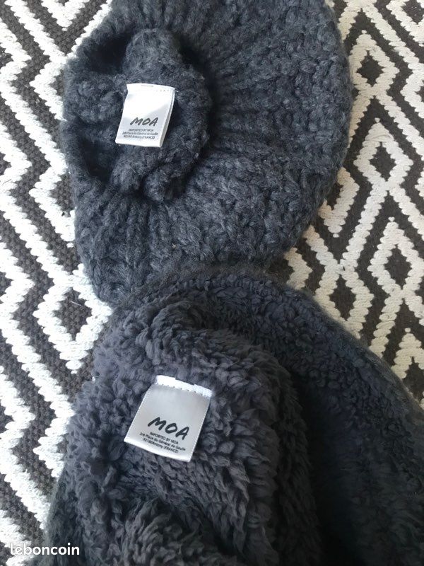 Lot bonnet et écharpe gris MOA (image 3)
