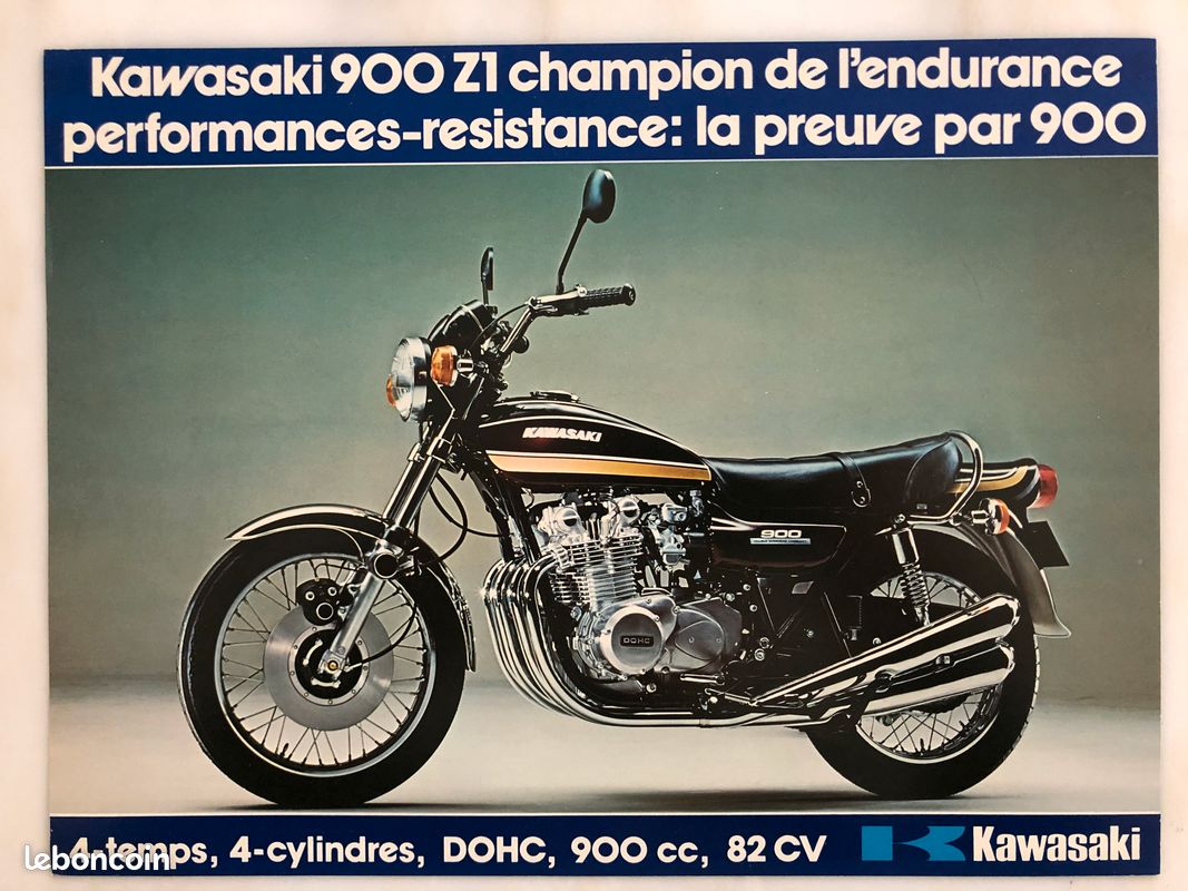 Catalogue brochure kawasaki 900 z1 1974 Équipement moto