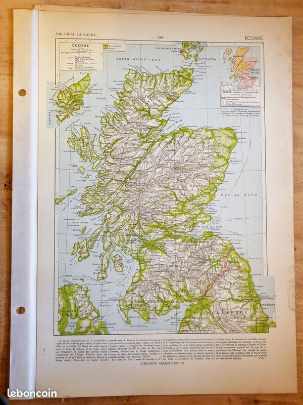 Fine Art Prints Affiche XXL Carte Écosse 1778 – Comtés Du Nord, Reproduction Haute Qualité 81x61 Cm, Style Vintage Historique