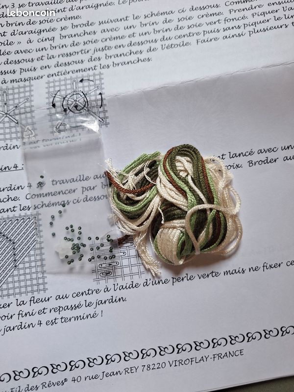 Grille broderie Le jardin de blanche (image 3)