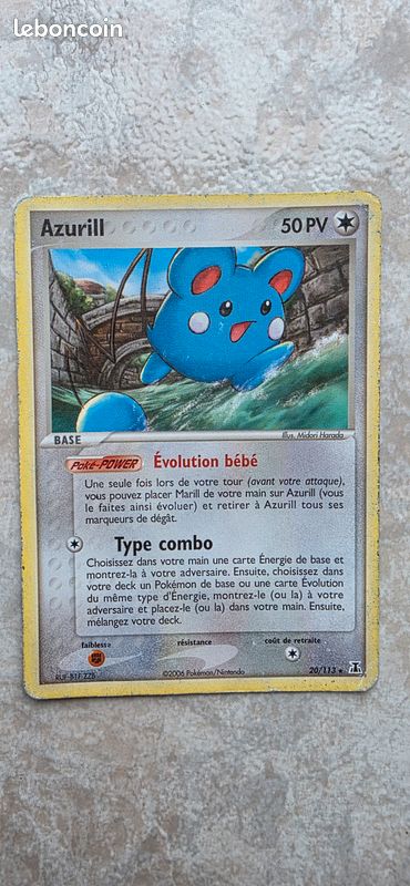 Azurill 20/113 EX Espces Delta Carte Pokmon - Collection