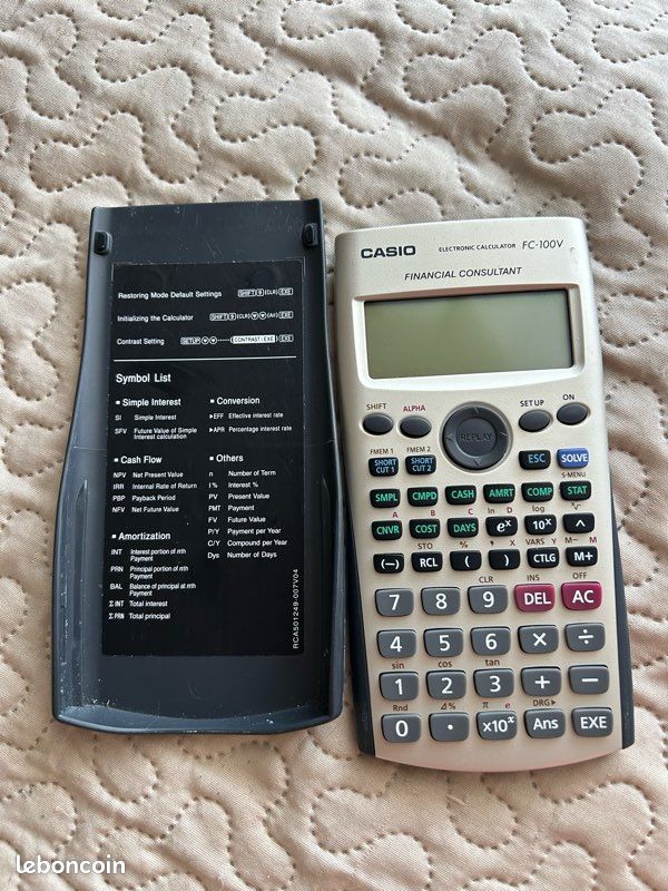 Calculatrice financière Casio FC-100V