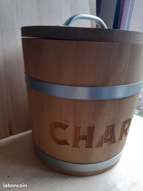 RARE seau à glace bois Chartreuse liqueur original Ice bucket bac glaçons (image 3)