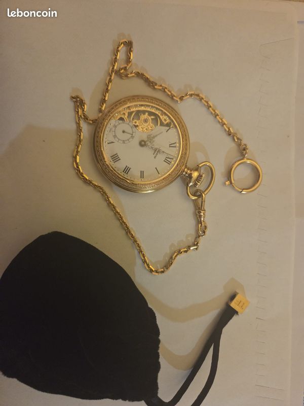 Montre De Voyage Ou De Poche Vintage Turl Berne, Mécanique Suisse, Style Art Déco Années 1930 - Occasion - Boîtier Argenté