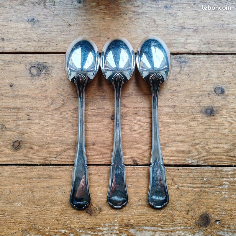 Lot De 5 Fourchettes Anciennes – Argenté, Couvert Vintage, Ménagère Poinçon