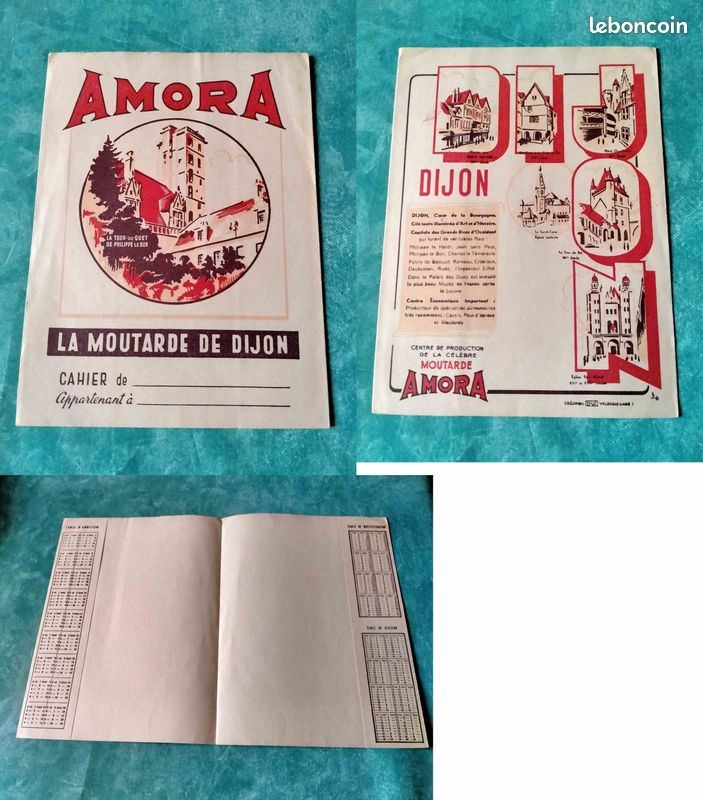 Buvards Amora La Vache Qui Rit Simca 1000 Protège cahier publicitaire (image 5)