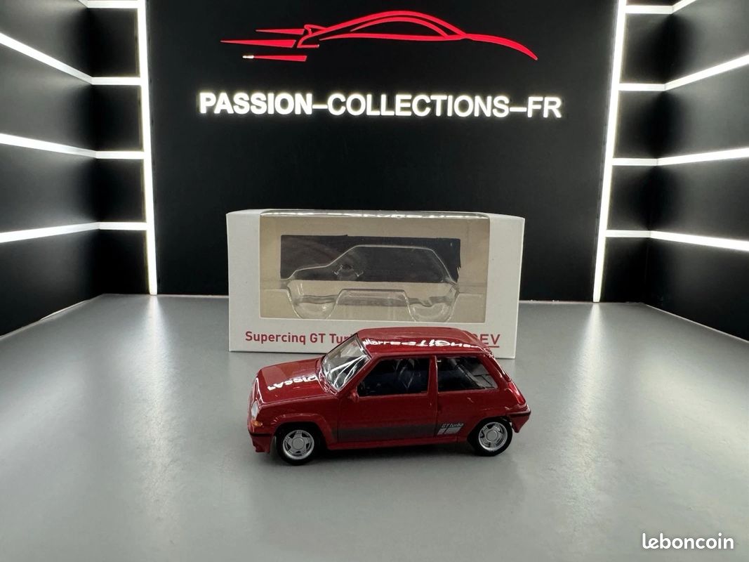 Voiture Miniature Norev 1/43 - Renault 5 Supercinq GT Turbo Phase II 1988 Rouge - Neuf En Boîte