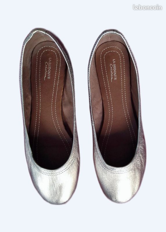 Ballerines Cuir Ballerines ArgentÃ©es Geox® PALMARIA FEMME