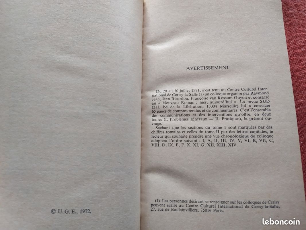 Livres, Nouveau Roman, problèmes et pratiques (image 11)