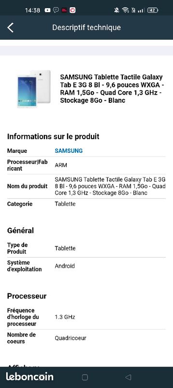 Vend Samsung Galaxy Tab E (image 2)
