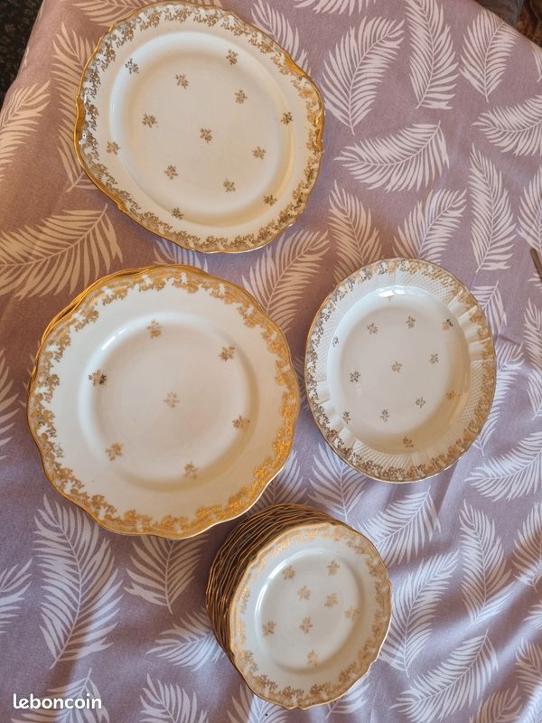 Assiettes motifs dorées (image 5)