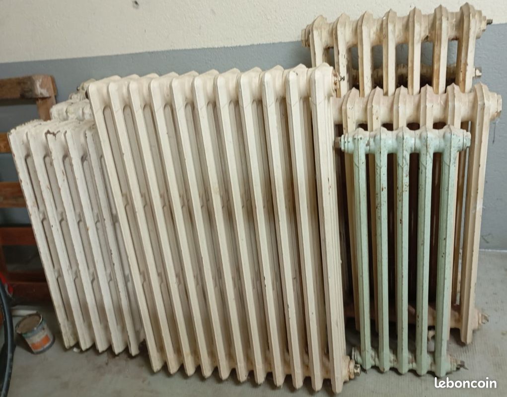 Lot de 9 radiateurs en fonte – En l’état (image 1)