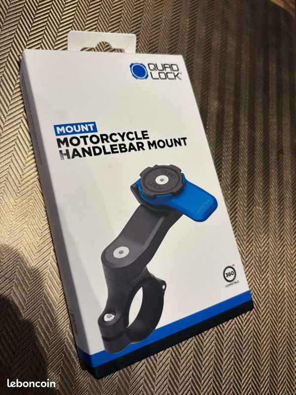 Quad Lock Guidon pour Moto Support Téléphone pour iPhone, Galaxy, Pixel Et Adaptateurs Universels (image 1)