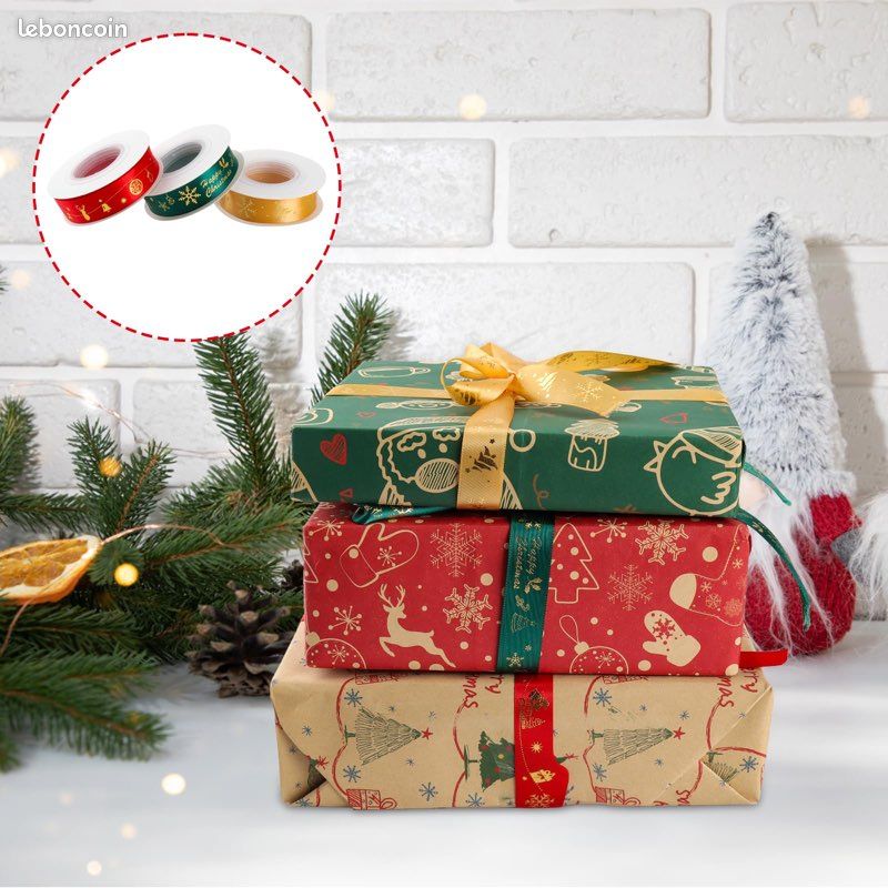 Ruban De Curling Pour Fêtes De Noël - 150 Pieds Rouge - Marque Holiday Time - Neuf