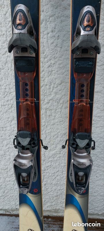 Ski Télémark Rossignol Bandit B2 Avec Fixations N75 - Taille 141-150 Cm, Bleu - Occasion Bon état