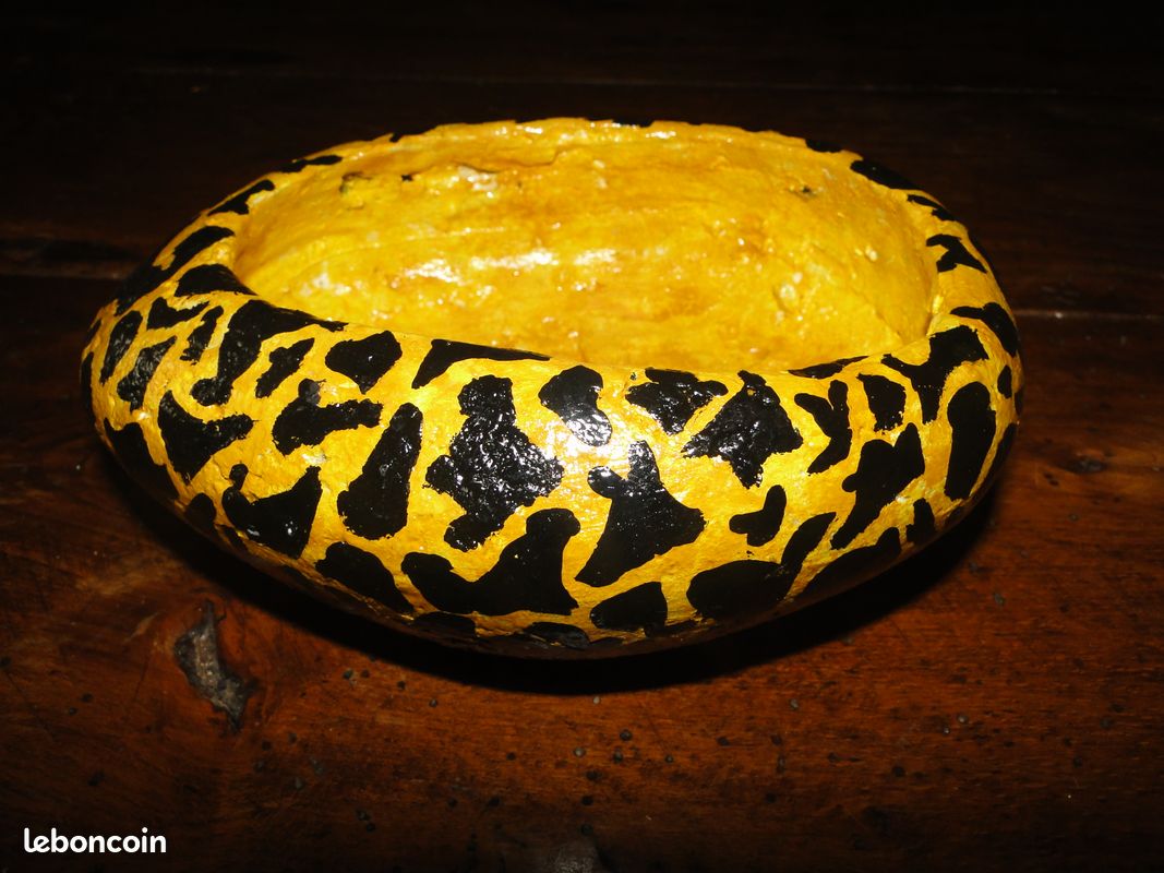 Vide poche peau animal peint main (image 3)