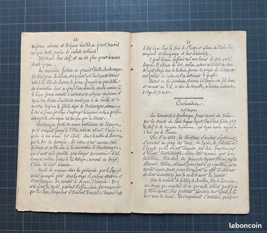 Trois livrets anciens en police manuscrite : leçons numéros 25 à 100 (image 4)