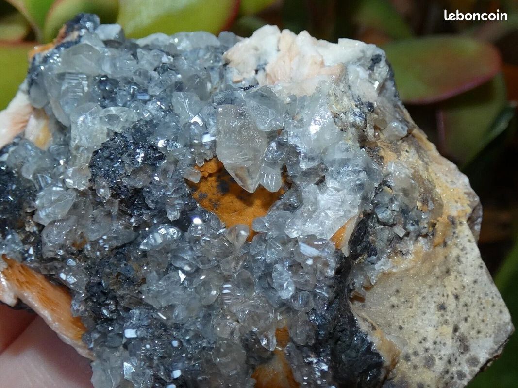 Baryte Cérusite Galène Mibladen 6x4.5cm Maroc minéraux collection pierre rare M98 (image 6)