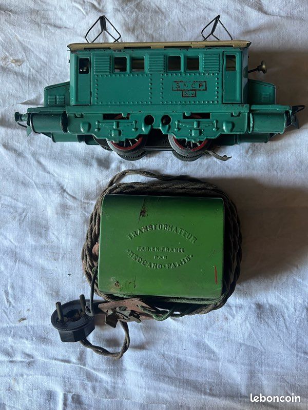 Lot Train Hornby Ancien : Loco + 3 Wagons + Rails + Boîte, Occasion