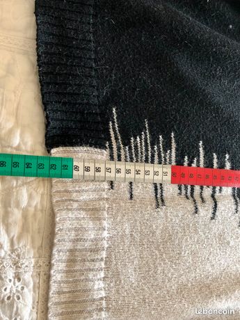 Pull GEORGES RECH En Angora Beige, Taille 38/40, Occasion Très Bon état