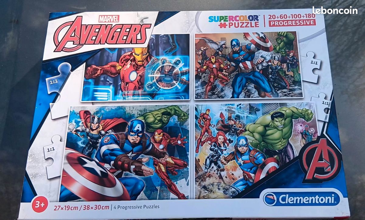 4 puzzles Avengers Marvel a partir de 3 ans (image 1)