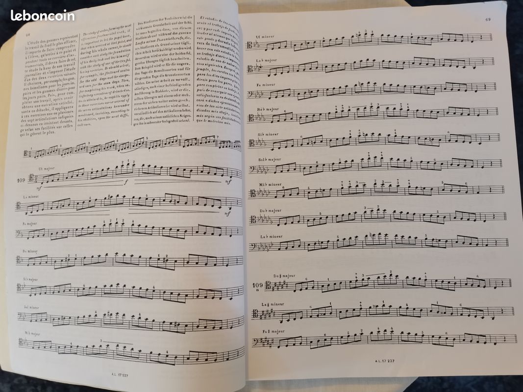 Recueil Méthode complète de trombone à coulisse de André Lafosse volume II (image 2)