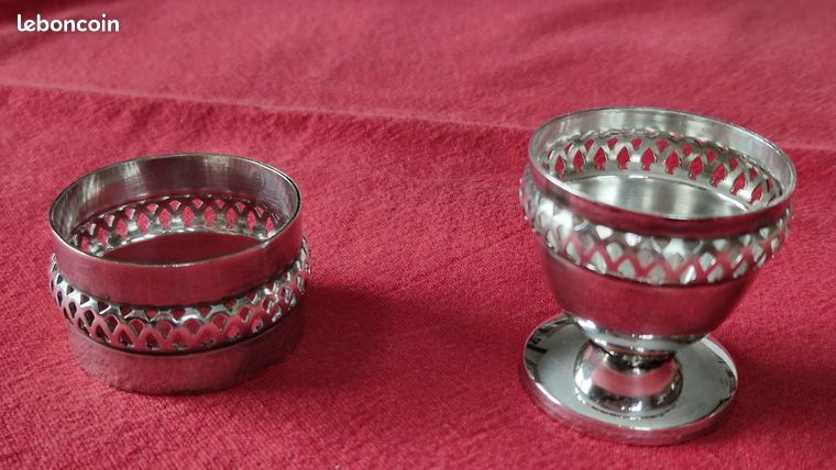 Coffret Argenté 800 – Rond De Serviette & Coquetier Enfant – Vintage Rétro DM