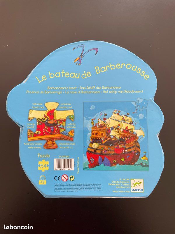 Puzzle Barbarossa's boat Jeux Jouets