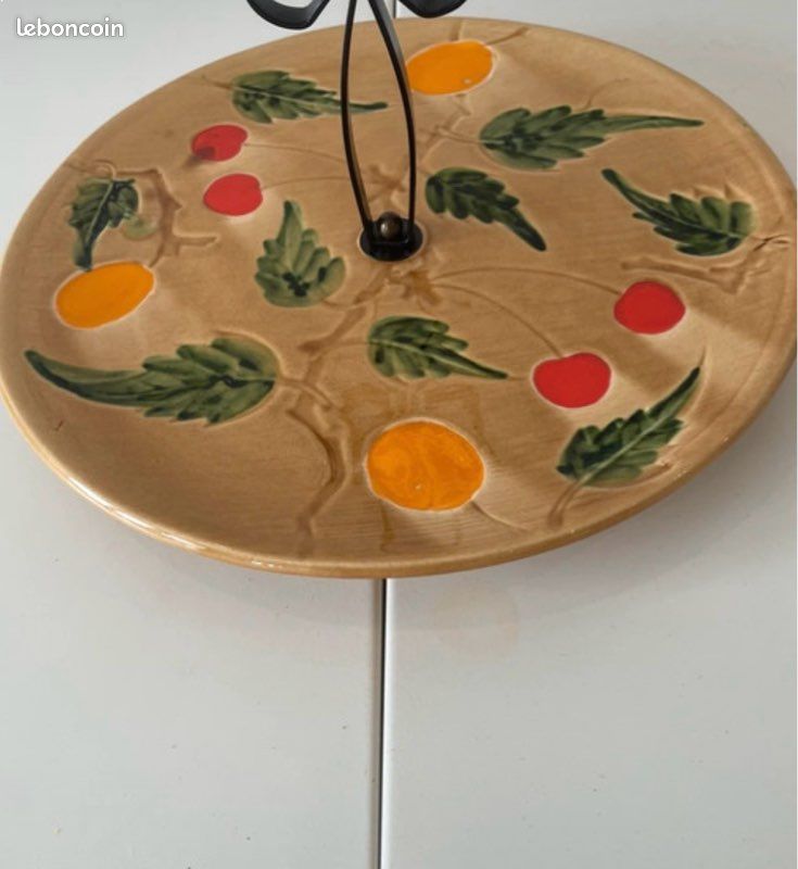 Ancien Plateau Fromage Vintage Années 70, En Plastique Jaune, Super état Pour Déco Ou Service