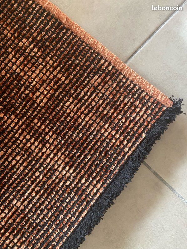 Tapis neuf 160x230 noir et terracotta (image 2)