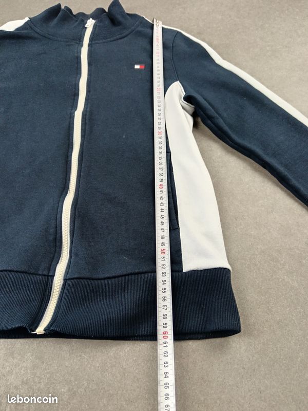 Tommy Hilfiger | cardigan gilet street sport full zip taille M 38 woman waistcoat | bleu #THPF195 (image 16)