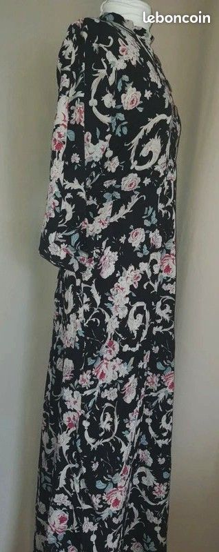 Robe longue fleurie à manches longues 42 - XL (image 4)