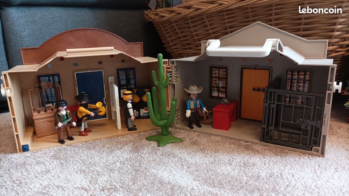 Playmobil - banque et bureau du sherif + personnages (image 2)