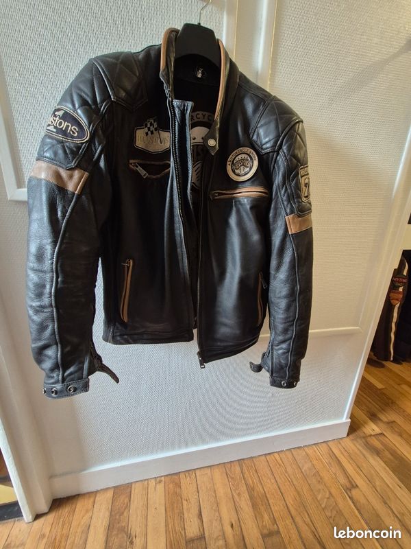 Blouson moto cuir (image 1)