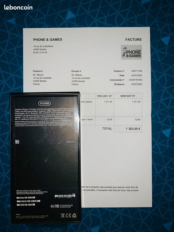Iphone 11 pro max 512Go (image 1)
