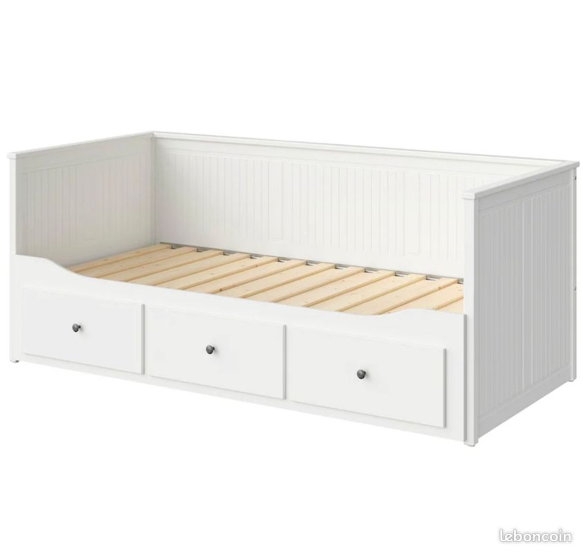 Lit banquette 2 place (Hemnea ikea) avec matela (image 1)